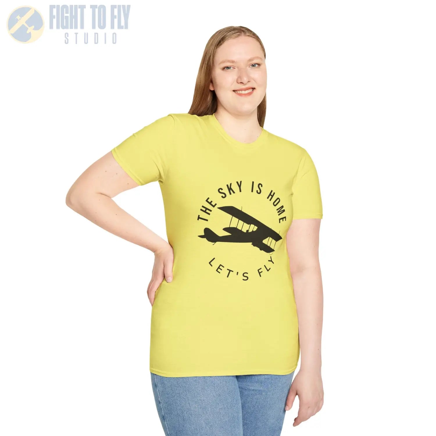 The Sky is Home Let’s Fly - Tee - T-Shirt - Pilot gifts - WWII warbird t-shirt