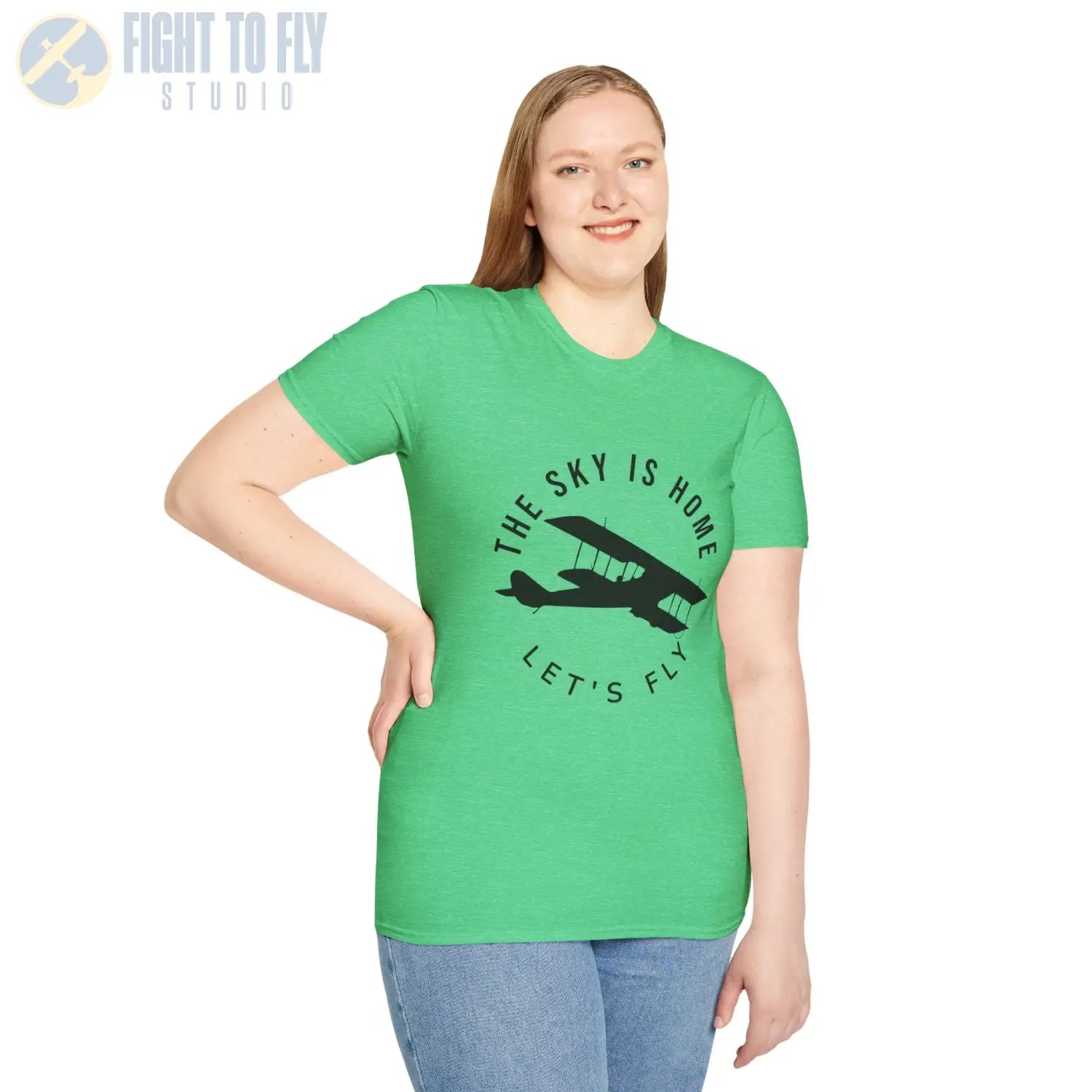 The Sky is Home Let’s Fly - Tee - T-Shirt - Pilot gifts - WWII warbird t-shirt