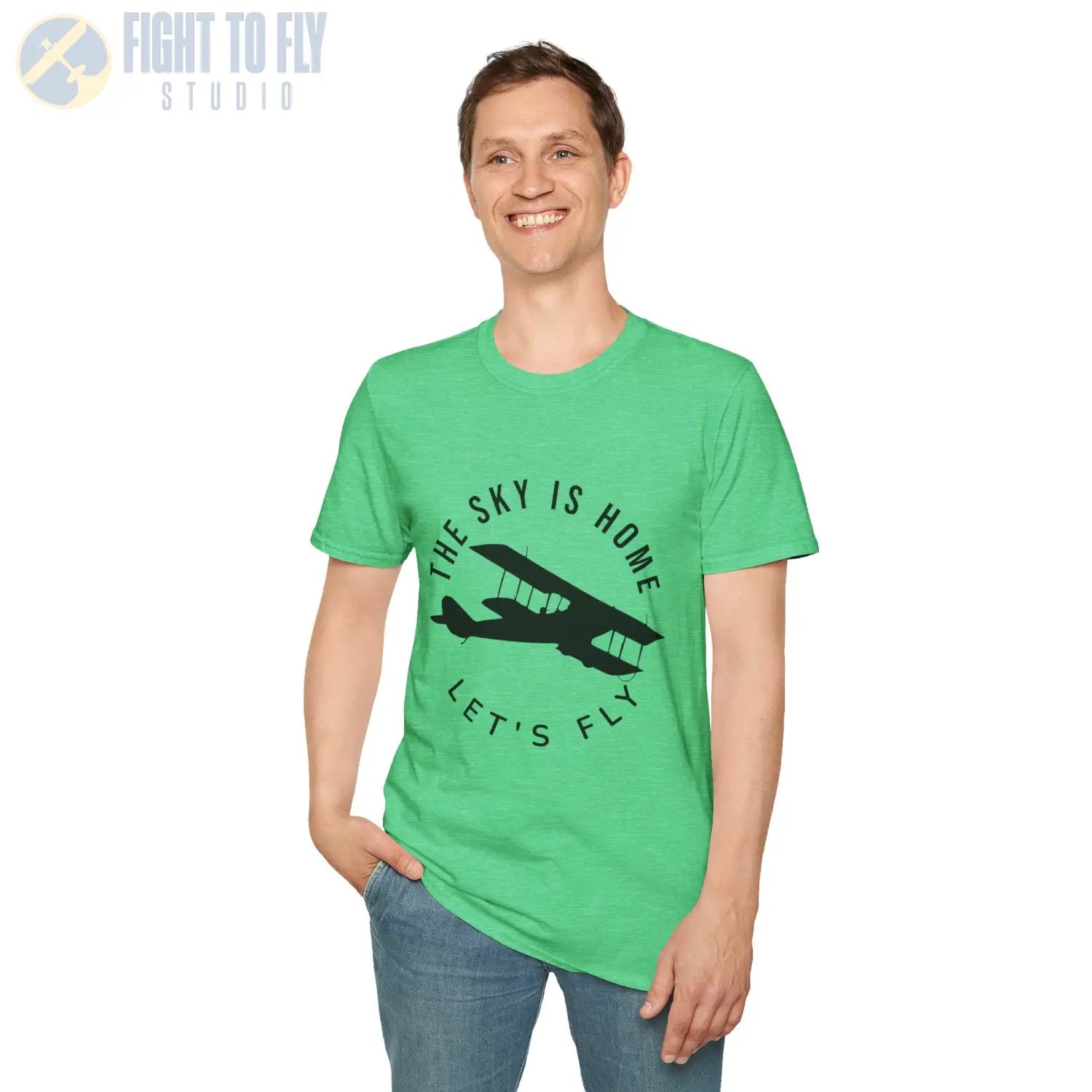 The Sky is Home Let’s Fly - Tee - T-Shirt - Pilot gifts - WWII warbird t-shirt