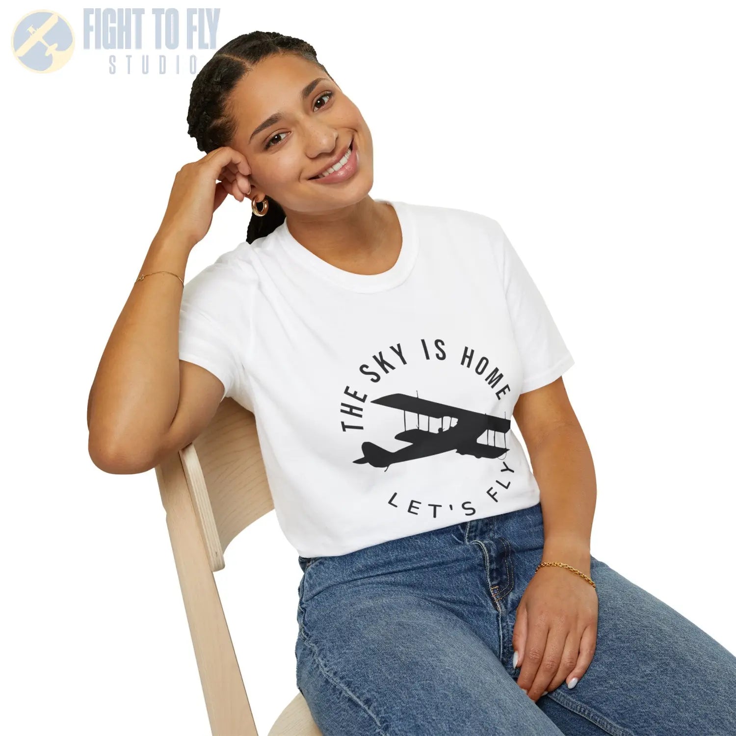 The Sky is Home Let’s Fly - Tee - T-Shirt - Pilot gifts - WWII warbird t-shirt