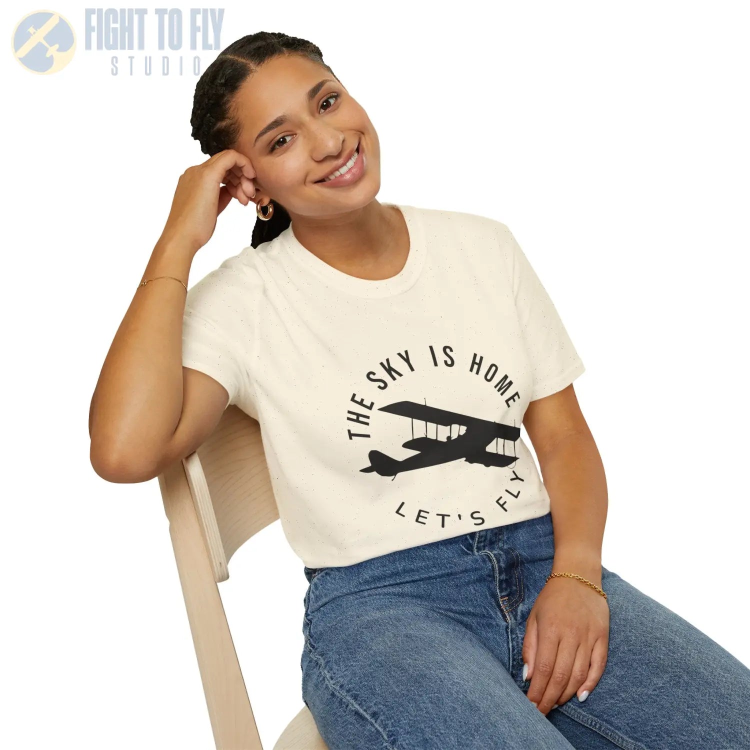 The Sky is Home Let’s Fly - Tee - T-Shirt - Pilot gifts - WWII warbird t-shirt