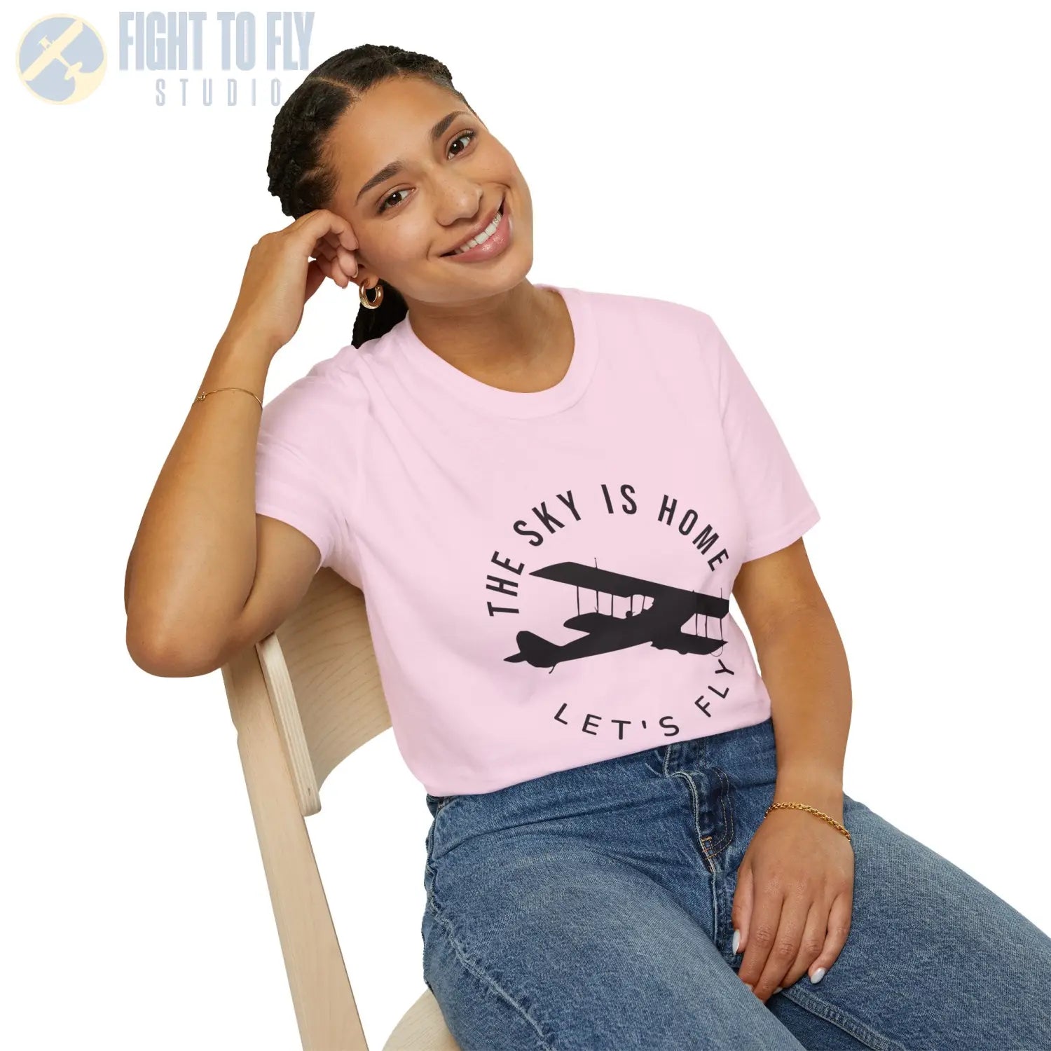 The Sky is Home Let’s Fly - Tee - T-Shirt - Pilot gifts - WWII warbird t-shirt