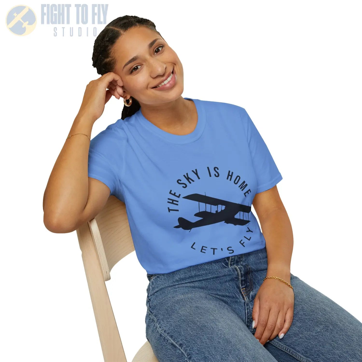 The Sky is Home Let’s Fly - Tee - T-Shirt - Pilot gifts - WWII warbird t-shirt