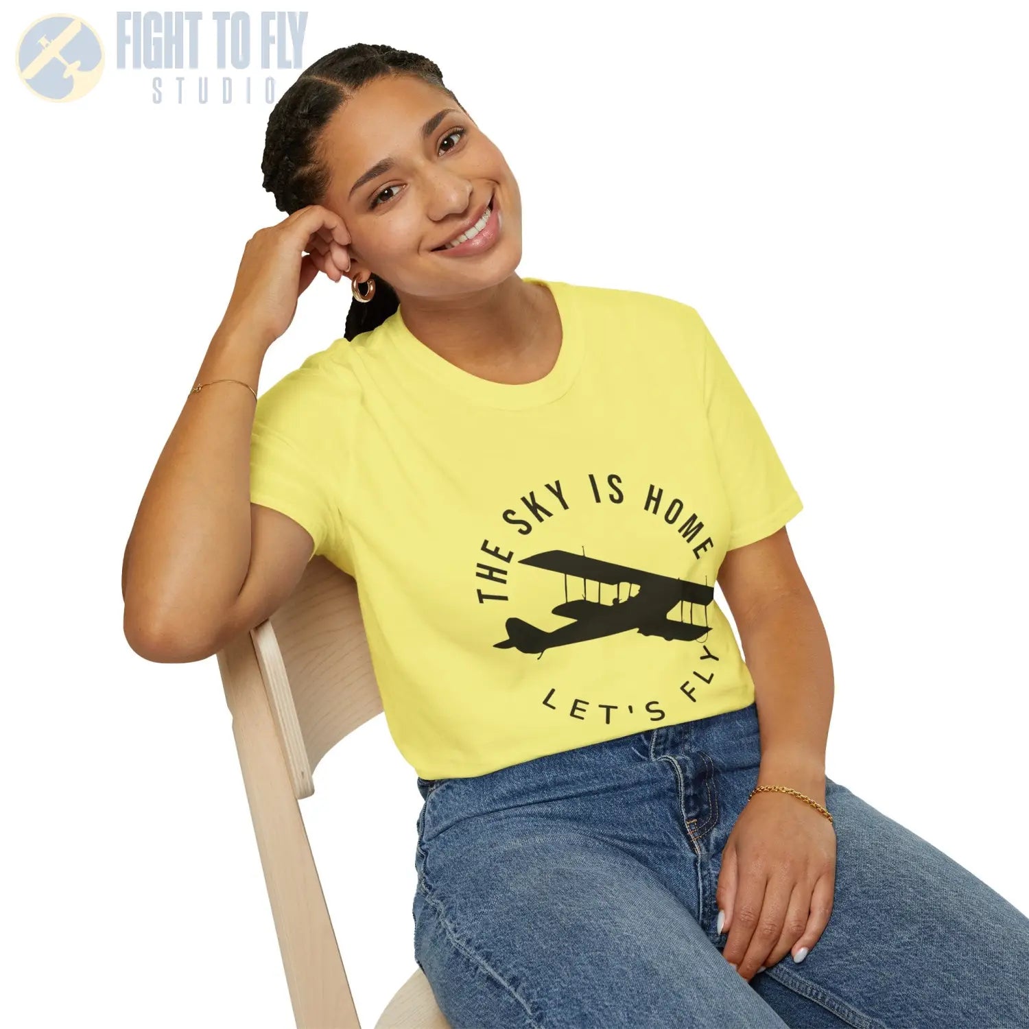 The Sky is Home Let’s Fly - Tee - T-Shirt - Pilot gifts - WWII warbird t-shirt