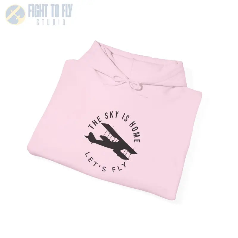 The Sky is Home - Let’s Fly Unisex Heavy Blend™ Hooded Sweatshirt - Hoodie - Gifts for pilots - Aviation apparel
