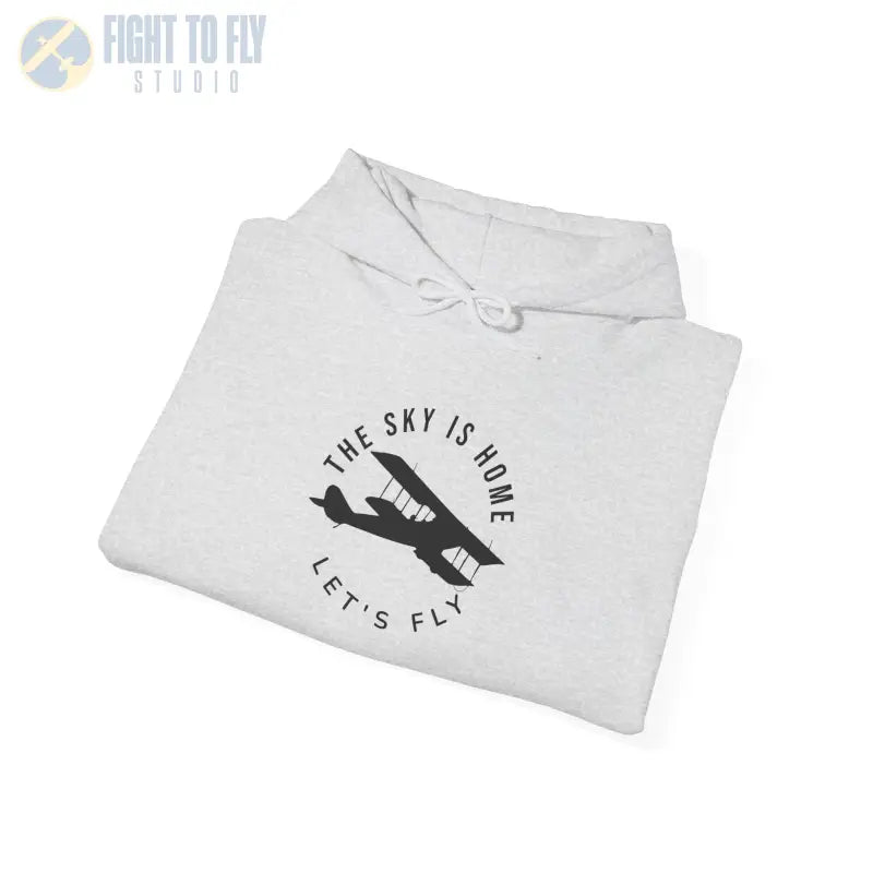 The Sky is Home - Let’s Fly Unisex Heavy Blend™ Hooded Sweatshirt - Hoodie - Gifts for pilots - Aviation apparel