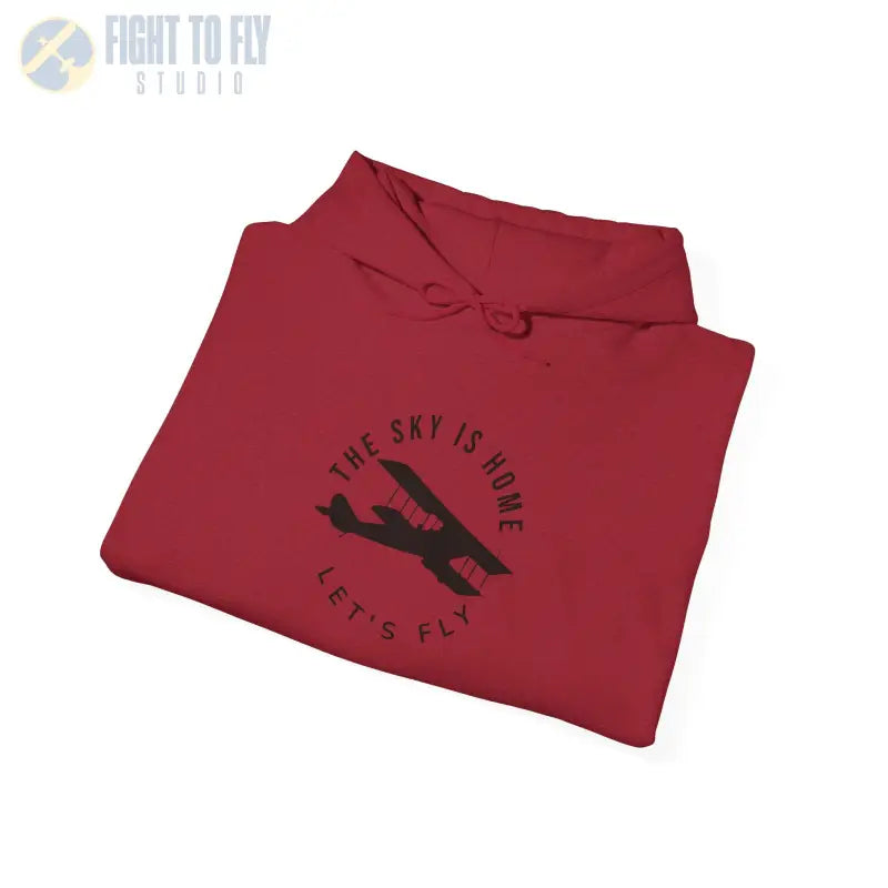 The Sky is Home - Let’s Fly Unisex Heavy Blend™ Hooded Sweatshirt - Hoodie - Gifts for pilots - Aviation apparel