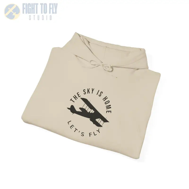 The Sky is Home - Let’s Fly Unisex Heavy Blend™ Hooded Sweatshirt - Hoodie - Gifts for pilots - Aviation apparel
