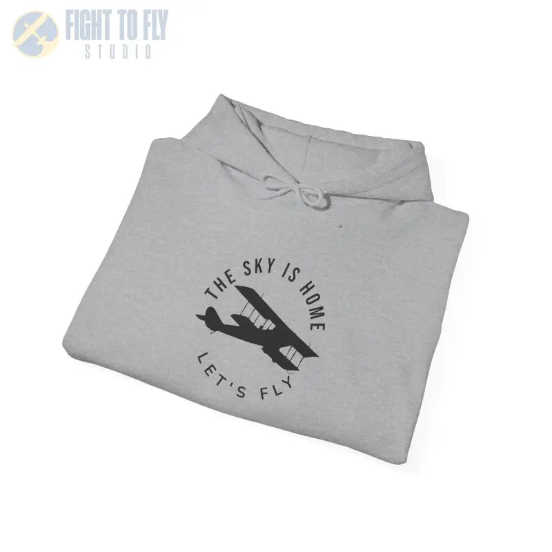 The Sky is Home - Let’s Fly Unisex Heavy Blend™ Hooded Sweatshirt - Hoodie - Gifts for pilots - Aviation apparel