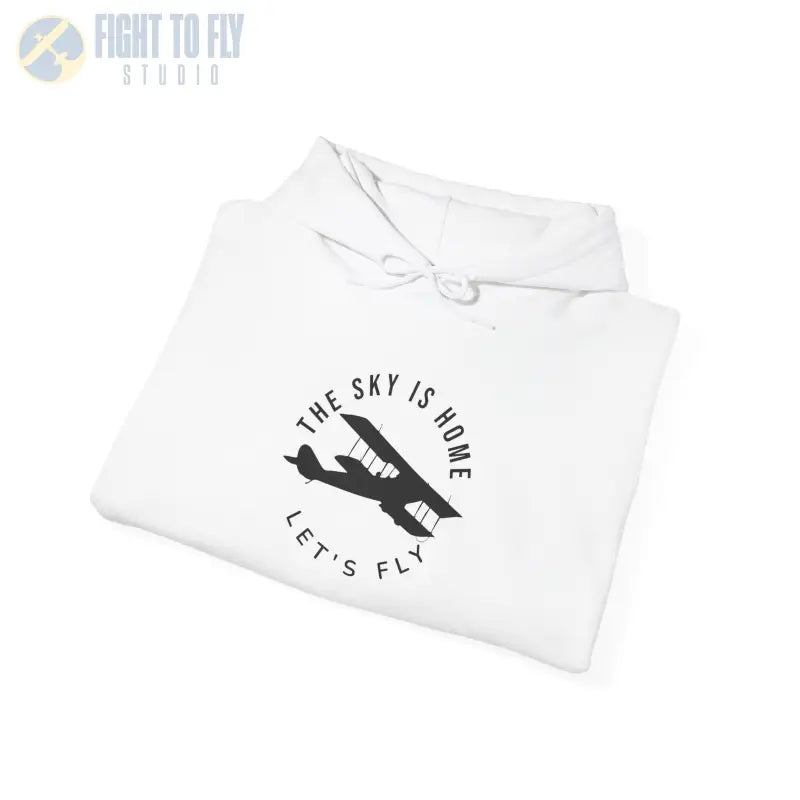 The Sky is Home - Let’s Fly Unisex Heavy Blend™ Hooded Sweatshirt - Hoodie - Gifts for pilots - Aviation apparel