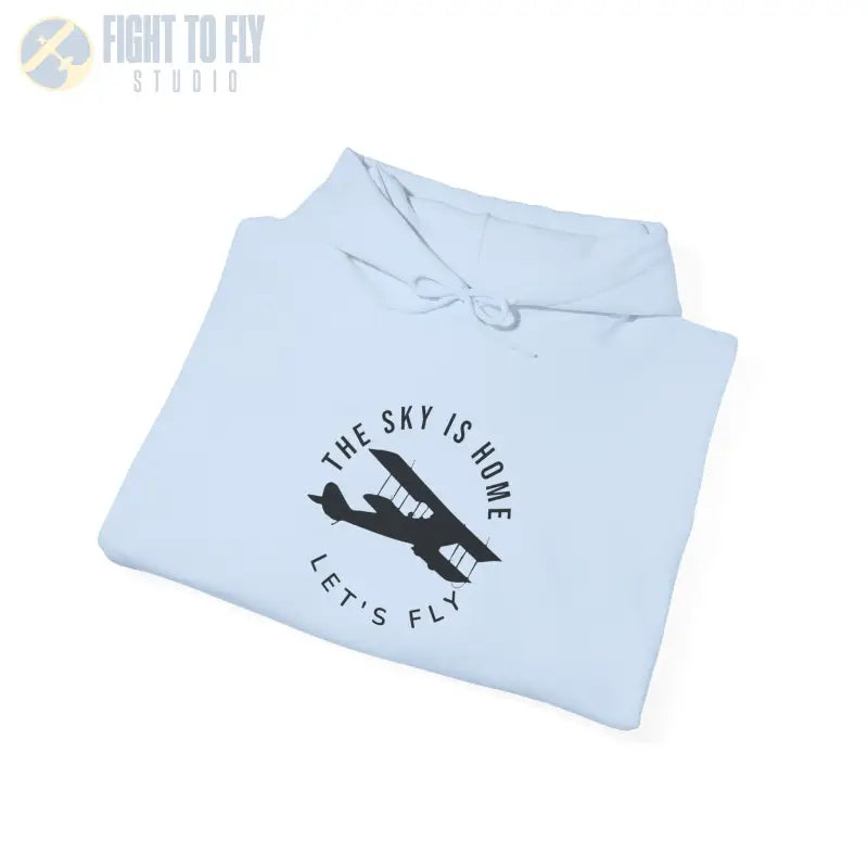 The Sky is Home - Let’s Fly Unisex Heavy Blend™ Hooded Sweatshirt - Hoodie - Gifts for pilots - Aviation apparel