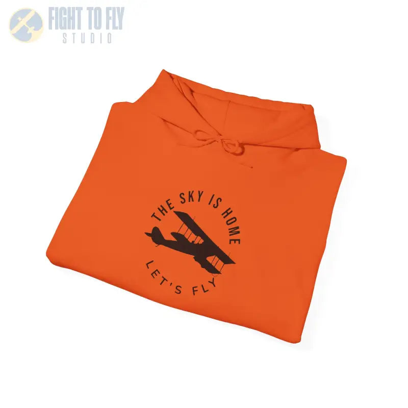 The Sky is Home - Let’s Fly Unisex Heavy Blend™ Hooded Sweatshirt - Hoodie - Gifts for pilots - Aviation apparel
