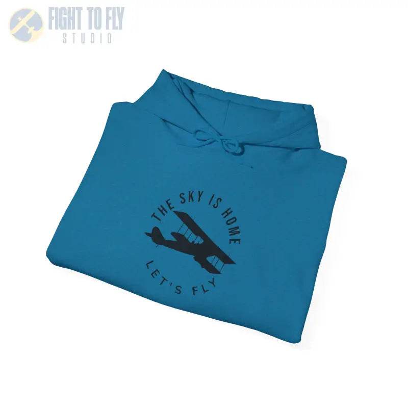 The Sky is Home - Let’s Fly Unisex Heavy Blend™ Hooded Sweatshirt - Hoodie - Gifts for pilots - Aviation apparel