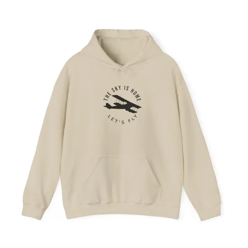 The Sky is Home - Let’s Fly Unisex Heavy Blend™ Hooded Sweatshirt - Hoodie - Gifts for pilots - Aviation apparel