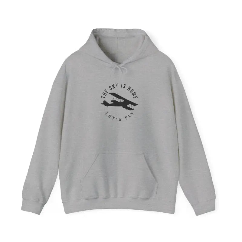 The Sky is Home - Let’s Fly Unisex Heavy Blend™ Hooded Sweatshirt - Hoodie - Gifts for pilots - Aviation apparel