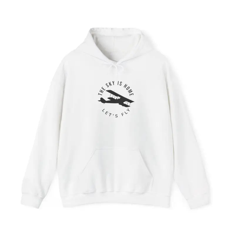The Sky is Home - Let’s Fly Unisex Heavy Blend™ Hooded Sweatshirt - Hoodie - Gifts for pilots - Aviation apparel