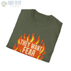 They Want Fear – Give Them Fire - T-Shirt - Pilot gifts - WWII warbird t-shirt