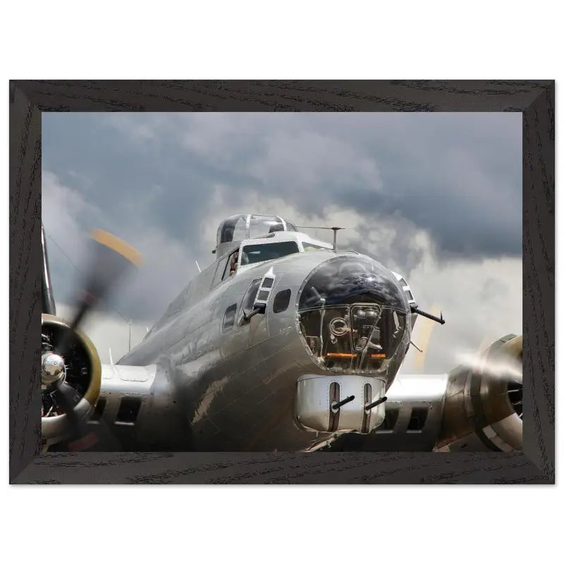 Thunder Rolling In: B-17G Taxiing with Storm Clouds - Print Material - Gifts for pilots - Aviation apparel