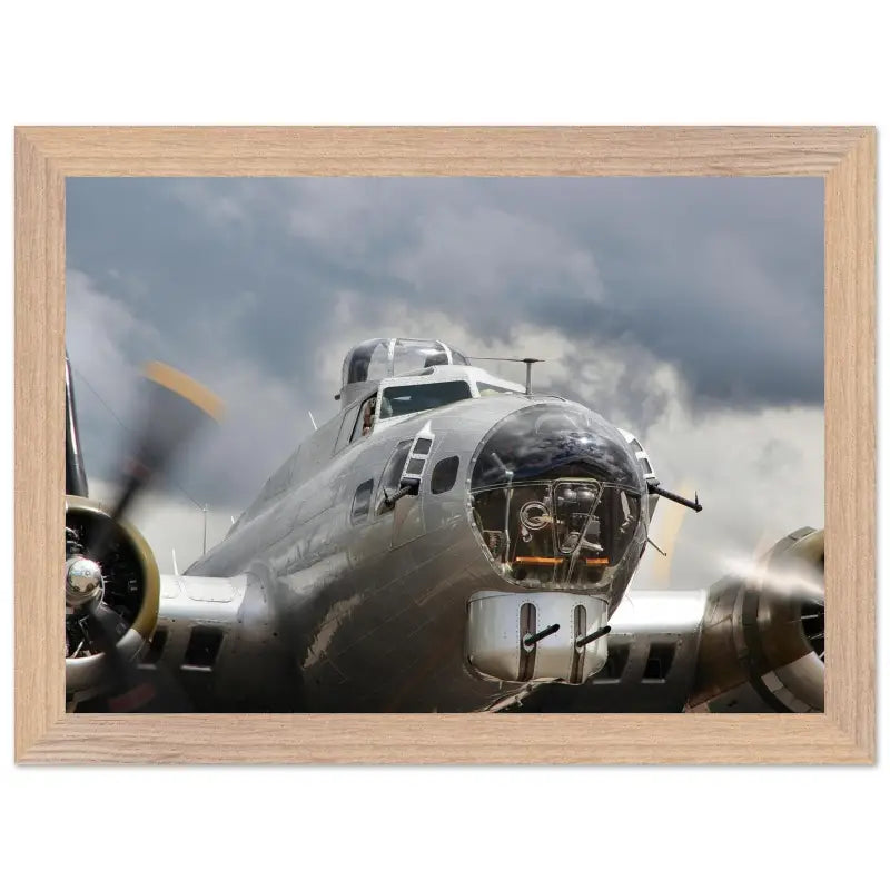 Thunder Rolling In: B-17G Taxiing with Storm Clouds - Print Material - Gifts for pilots - Aviation apparel