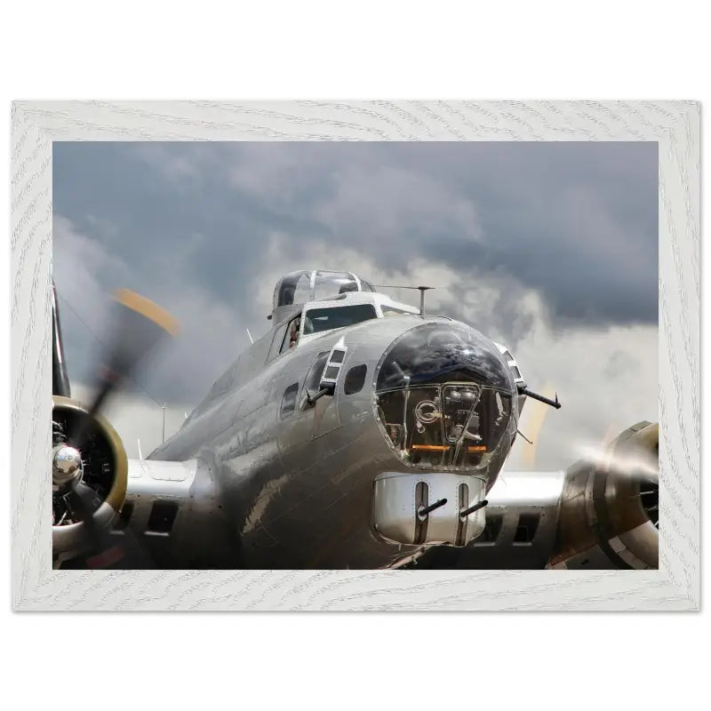 Thunder Rolling In: B-17G Taxiing with Storm Clouds - Print Material - Gifts for pilots - Aviation apparel