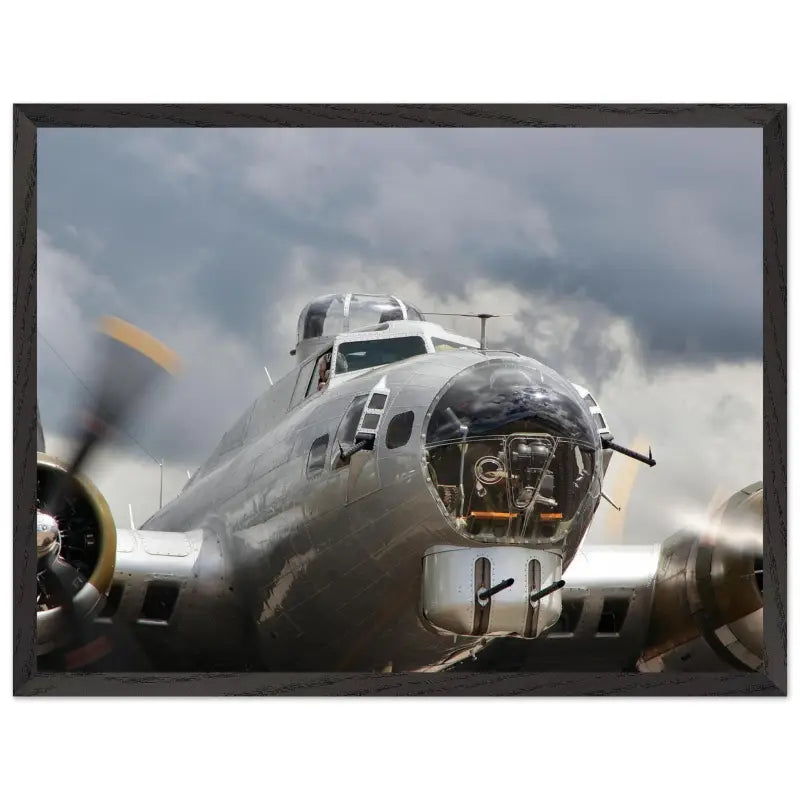 Thunder Rolling In: B-17G Taxiing with Storm Clouds - Print Material - Gifts for pilots - Aviation apparel