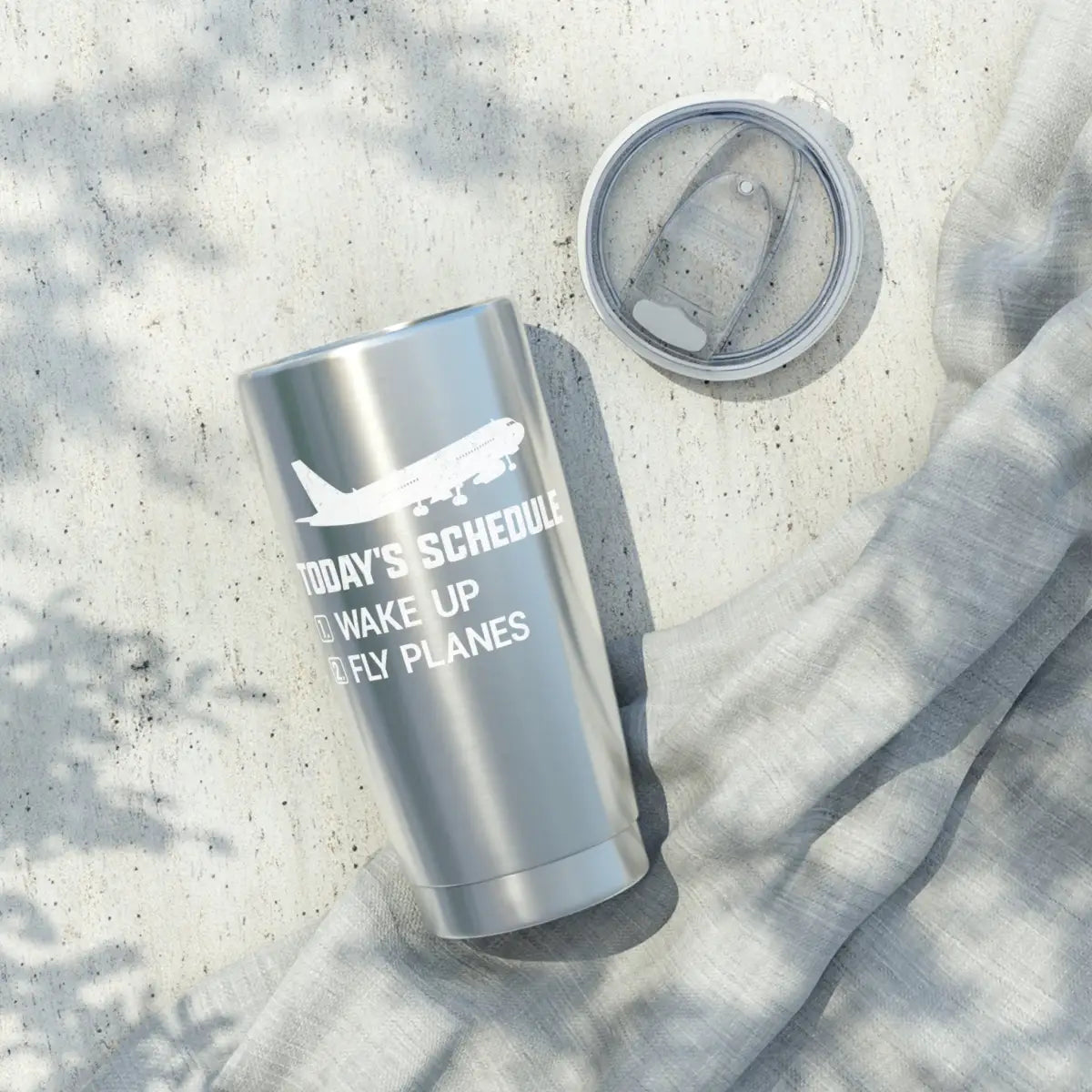 Today’s Schedule: Wake Up & Fly Planes - Mug - Pilot gifts - WWII warbird t-shirt