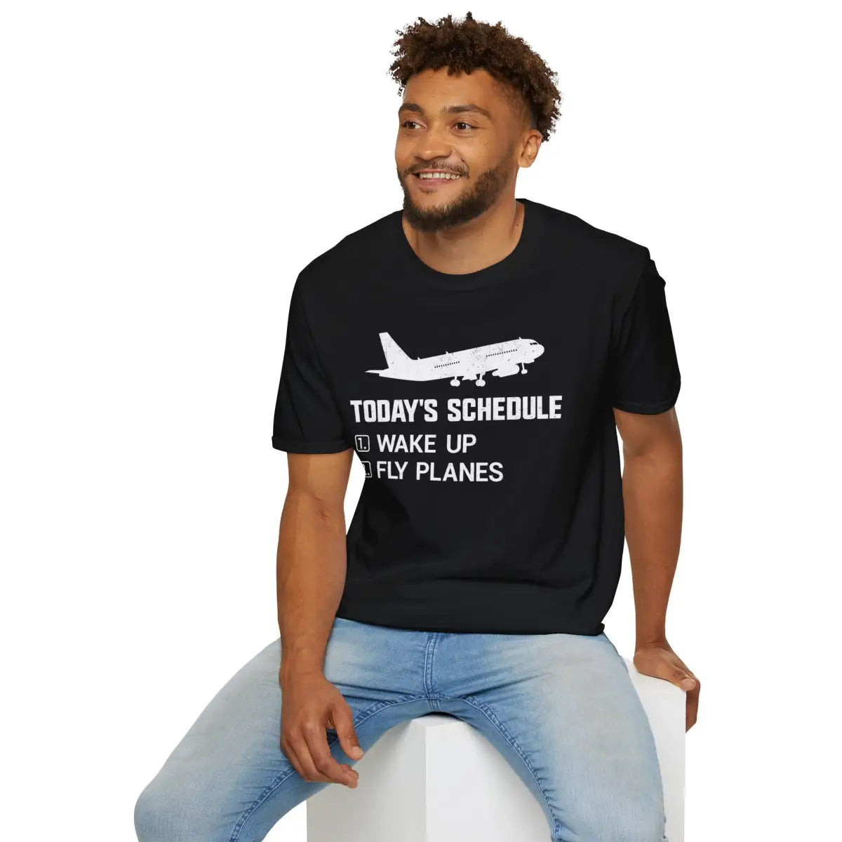 Today’s Schedule: Wake Up Fly Planes - T-Shirt - Pilot gifts - WWII warbird t-shirt