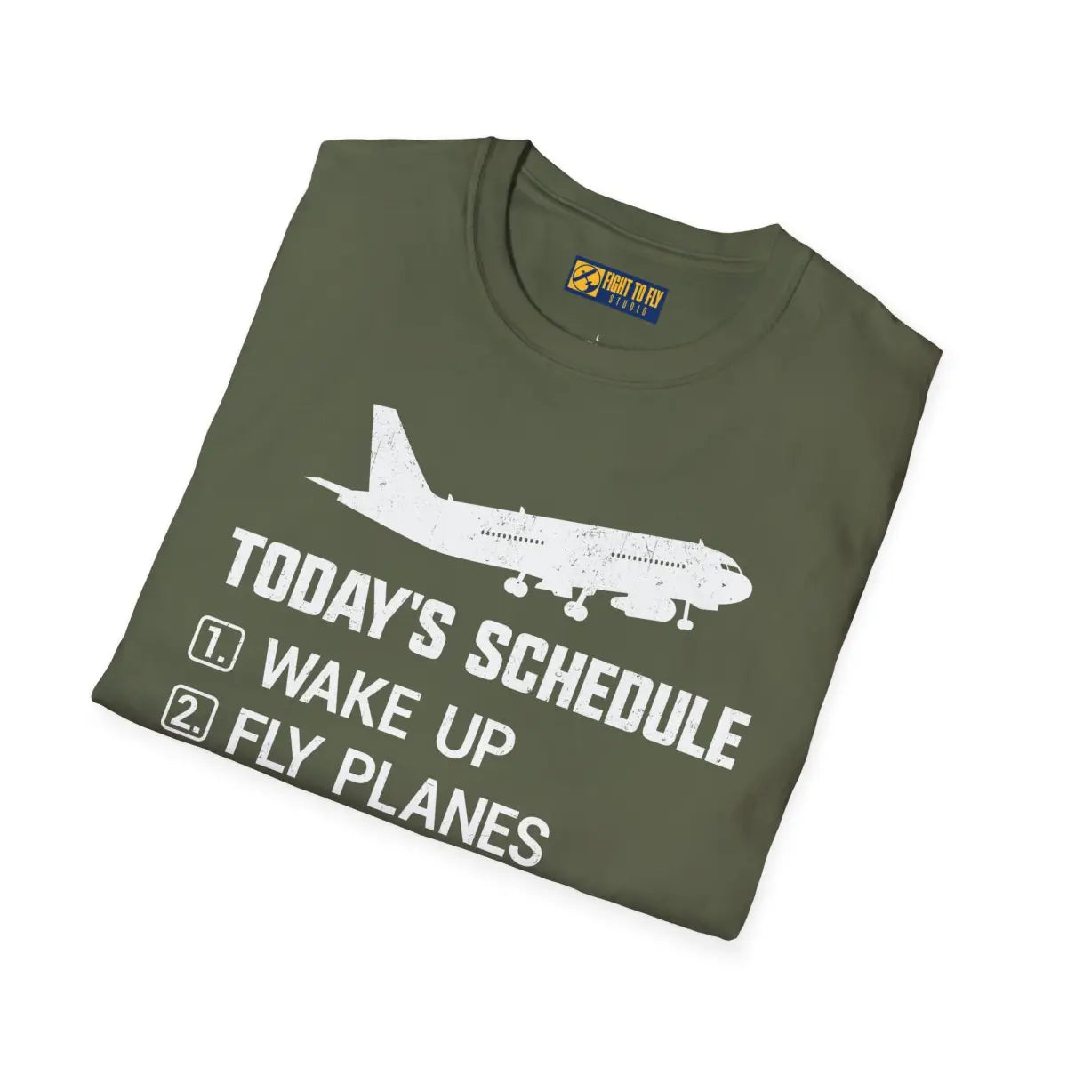 Today’s Schedule: Wake Up Fly Planes - T-Shirt - Pilot gifts - WWII warbird t-shirt