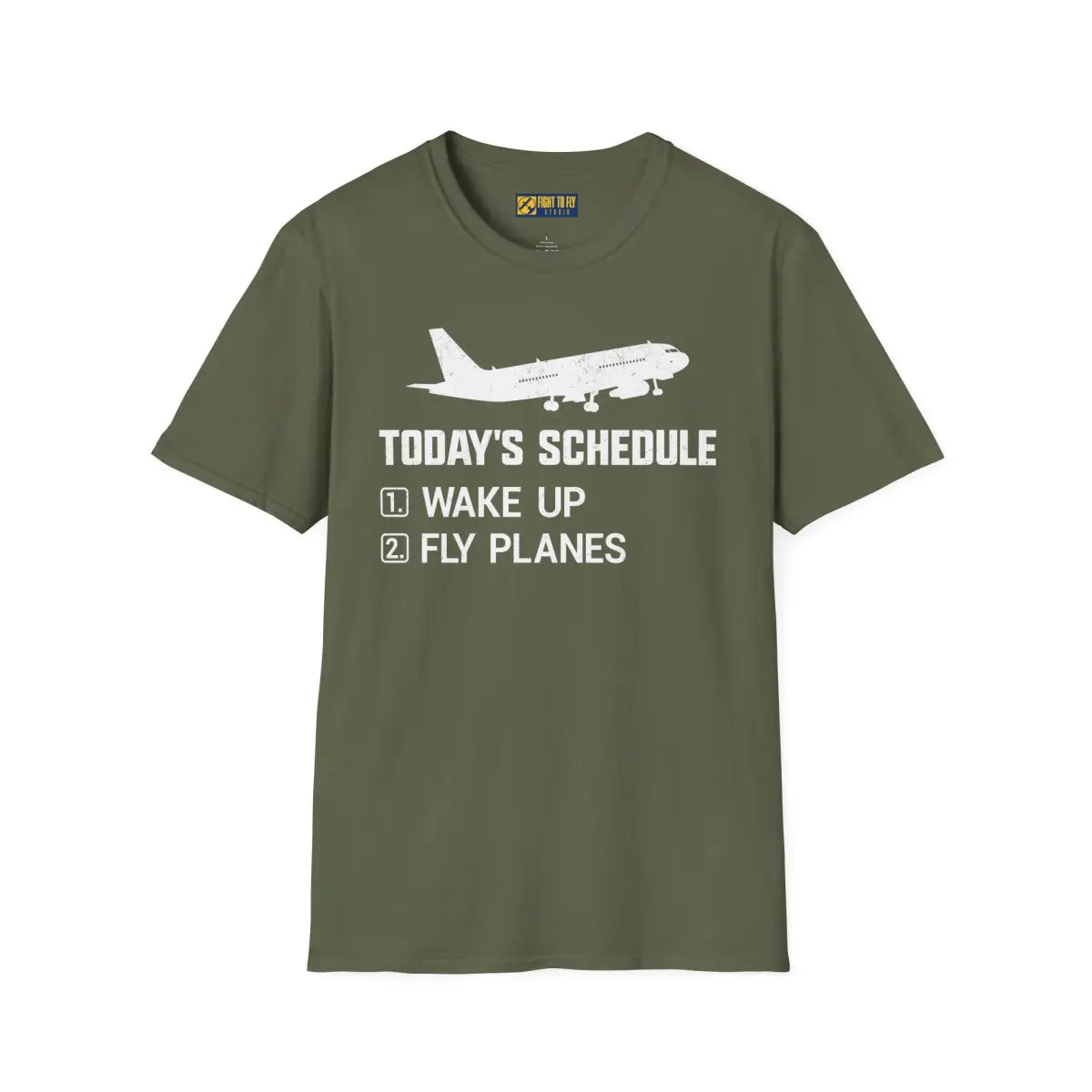 Today’s Schedule: Wake Up Fly Planes - T-Shirt - Pilot gifts - WWII warbird t-shirt