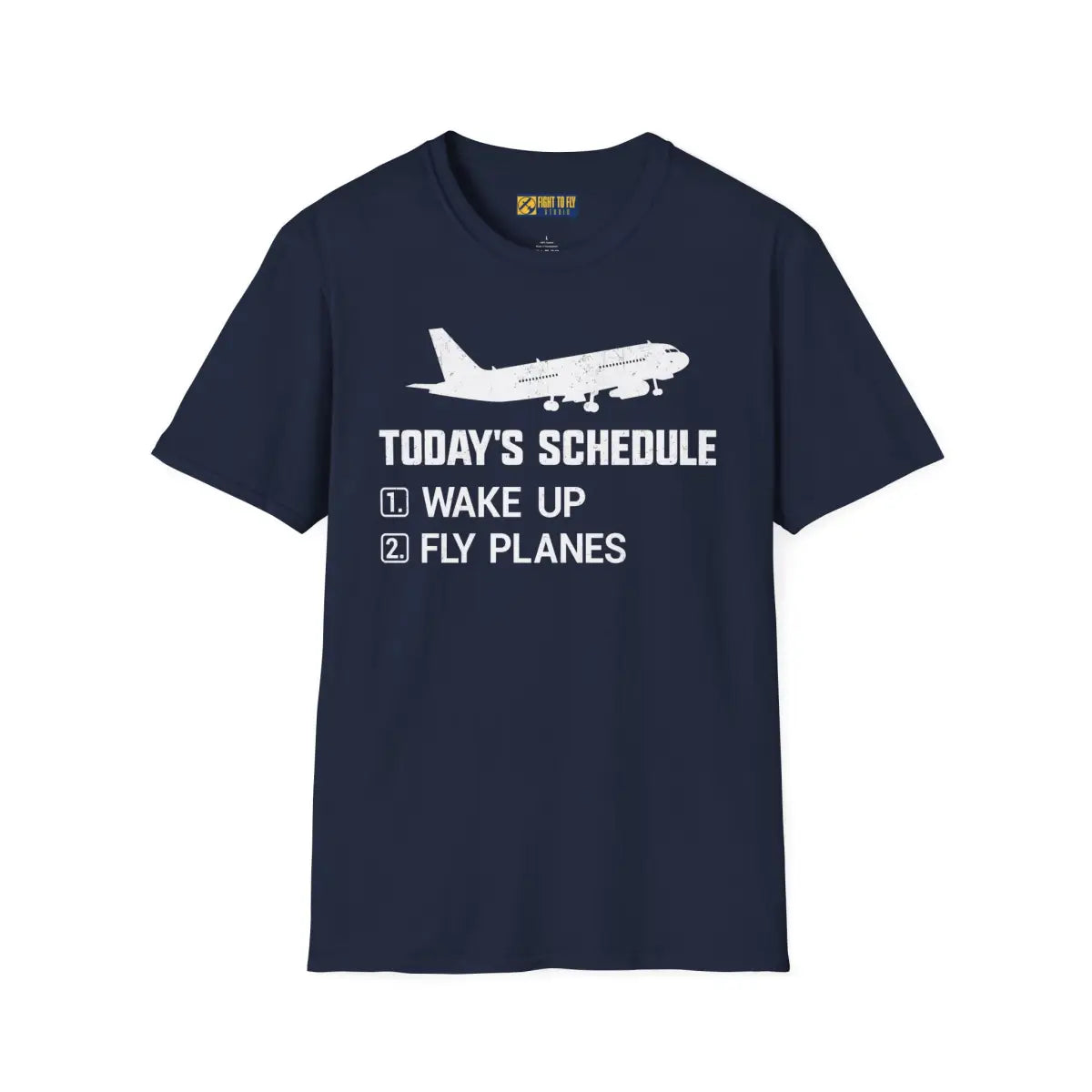 Today’s Schedule: Wake Up Fly Planes - T-Shirt - Pilot gifts - WWII warbird t-shirt