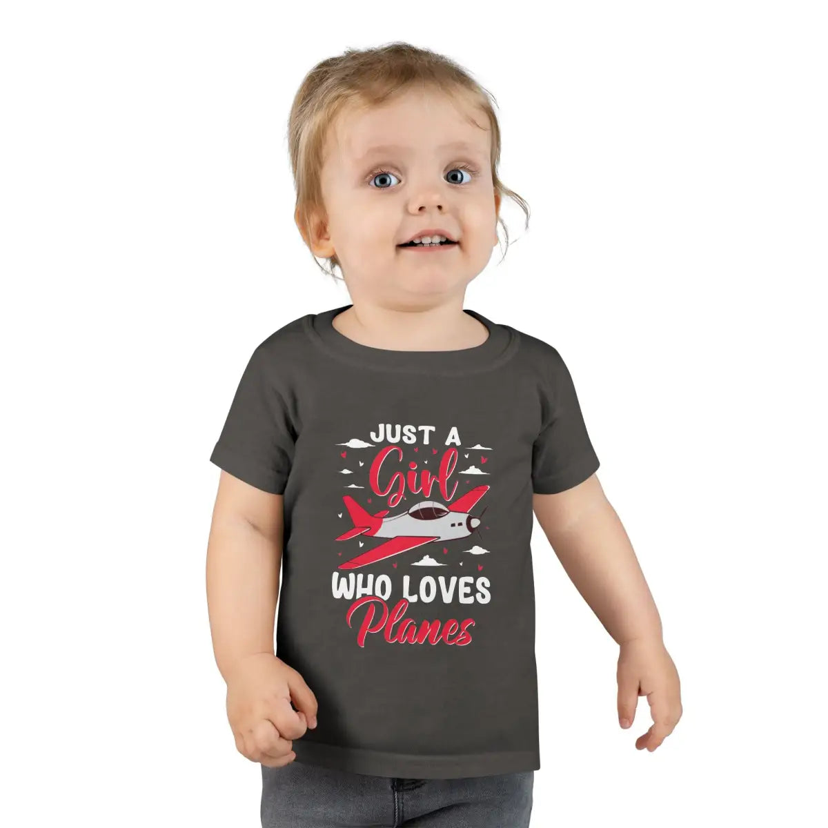 Toddler Plane Lover T-Shirt Just a Girl Who Loves Planes Kids Aviation Tee - clothes - Pilot gifts - WWII warbird