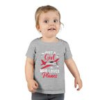 Toddler Plane Lover T-Shirt Just a Girl Who Loves Planes Kids Aviation Tee - clothes - Pilot gifts - WWII warbird