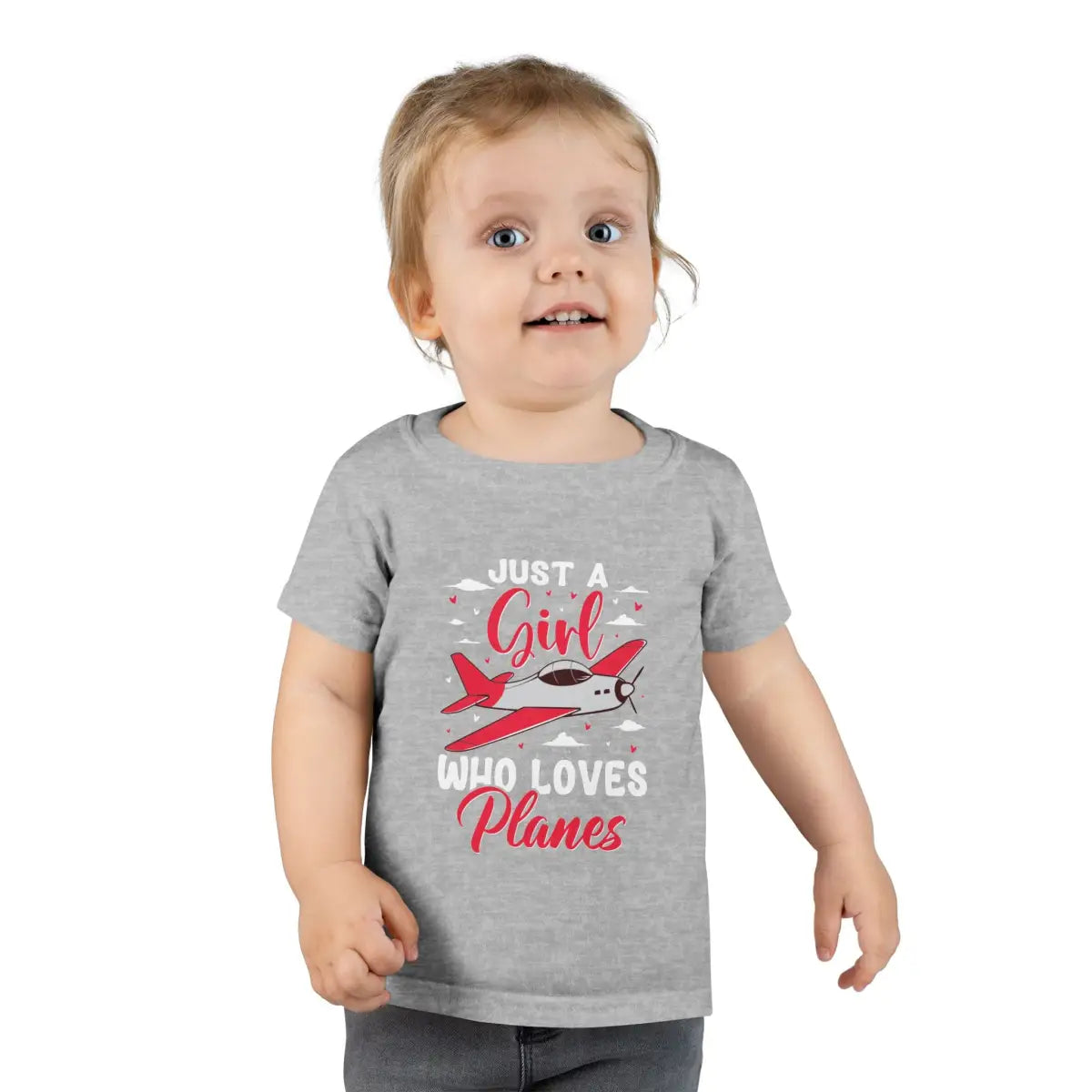 Toddler Plane Lover T-Shirt Just a Girl Who Loves Planes Kids Aviation Tee - clothes - Pilot gifts - WWII warbird