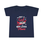 Toddler Plane Lover T-Shirt Just a Girl Who Loves Planes Kids Aviation Tee - clothes - Pilot gifts - WWII warbird