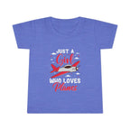 Toddler Plane Lover T-Shirt Just a Girl Who Loves Planes Kids Aviation Tee - clothes - Pilot gifts - WWII warbird