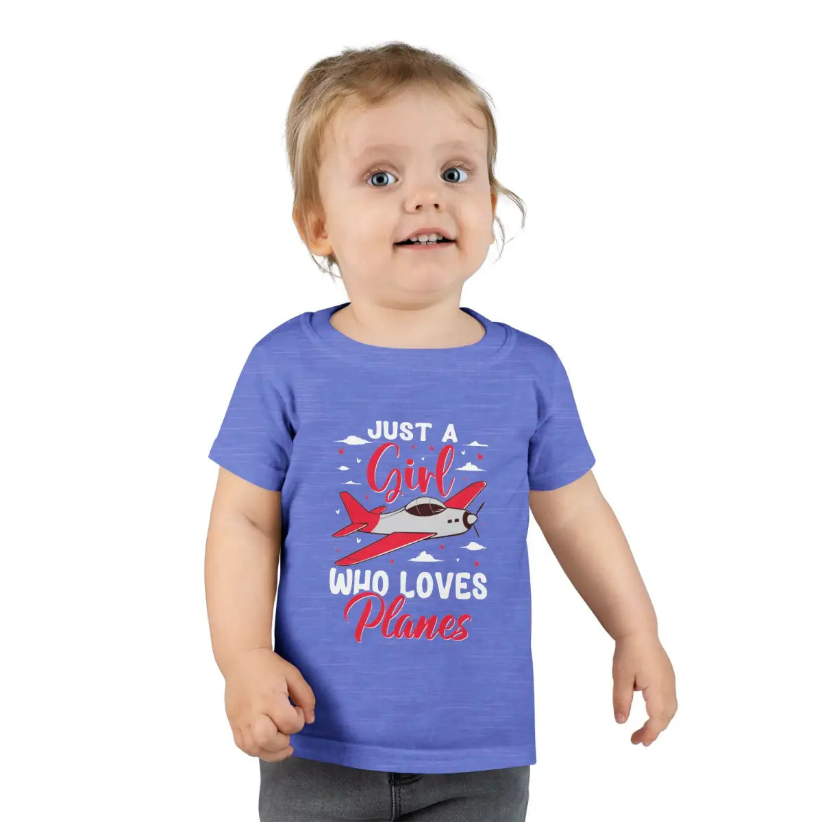 Toddler Plane Lover T-Shirt Just a Girl Who Loves Planes Kids Aviation Tee - clothes - Pilot gifts - WWII warbird