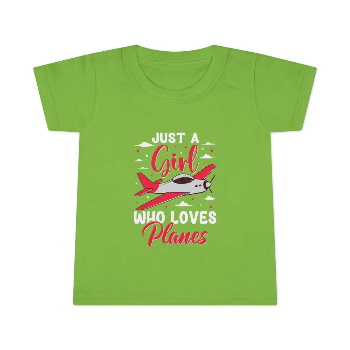 Toddler Plane Lover T-Shirt Just a Girl Who Loves Planes Kids Aviation Tee - clothes - Pilot gifts - WWII warbird