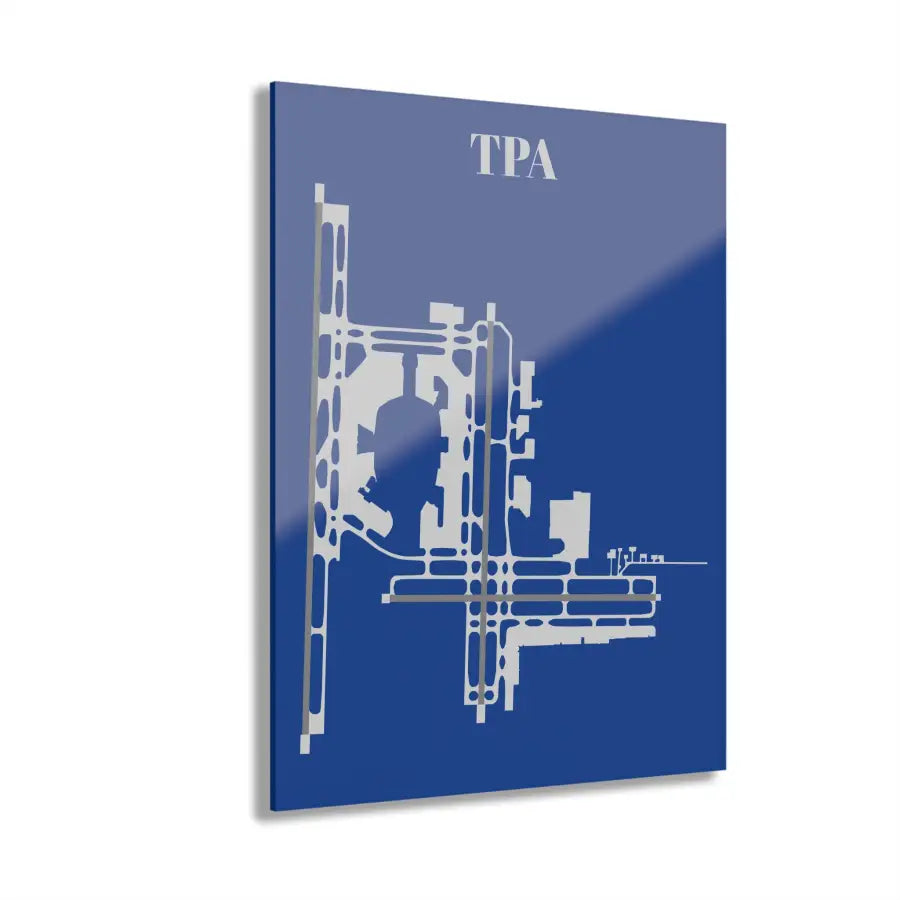 TPA - Tampa International Acrylic Print - Home Decor - Gifts for pilots - Aviation apparel