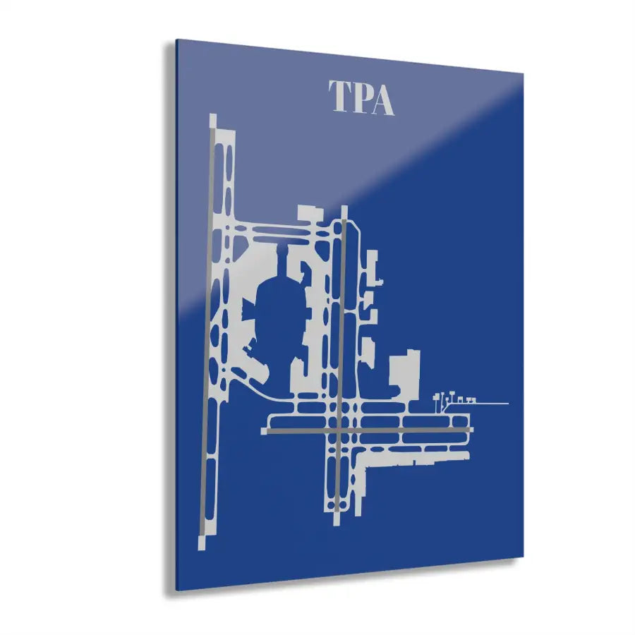 TPA - Tampa International Acrylic Print - Home Decor - Pilot gifts - WWII warbird t-shirt