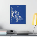 TPA - Tampa International Acrylic Print - Home Decor - Pilot gifts - WWII warbird t-shirt