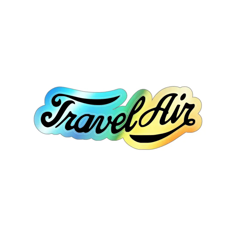 Travel Air Holographic Die-Cut Stickers - Paper products - Pilot gifts - WWII warbird t-shirt