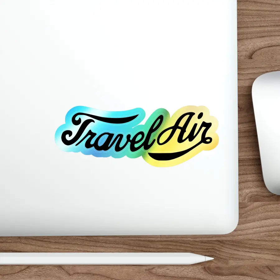 Travel Air Holographic Die-Cut Stickers - Paper products - Pilot gifts - WWII warbird t-shirt
