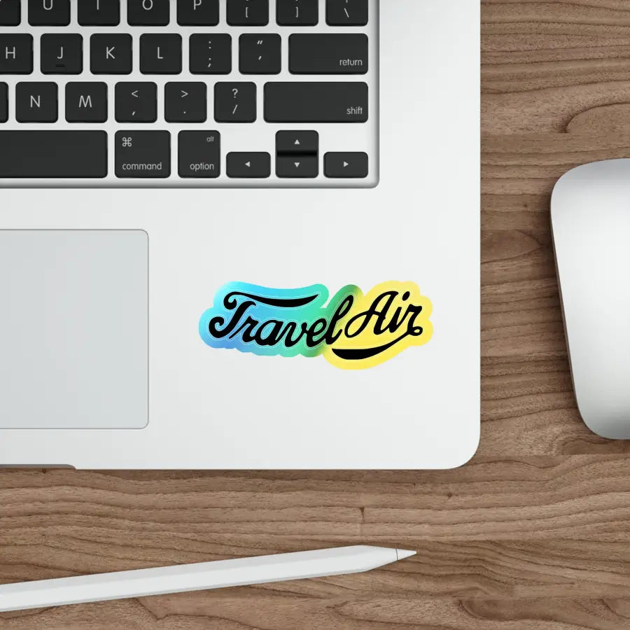 Travel Air Holographic Die-Cut Stickers - Paper products - Pilot gifts - WWII warbird t-shirt