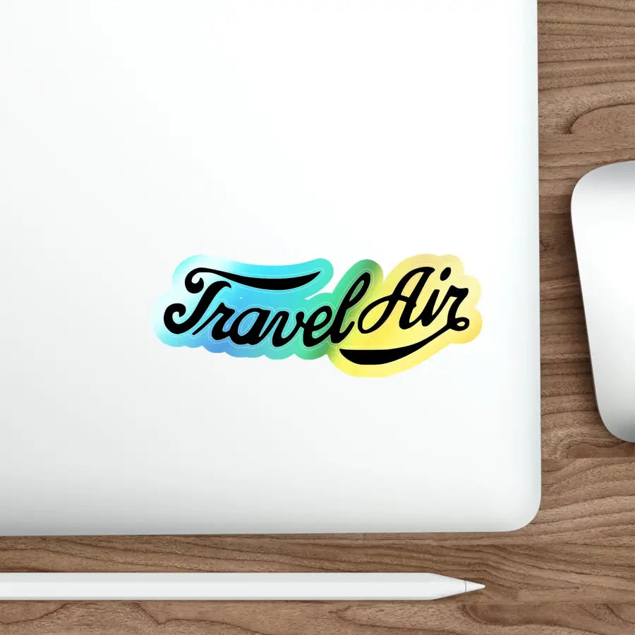 Travel Air Holographic Die-Cut Stickers - Paper products - Pilot gifts - WWII warbird t-shirt