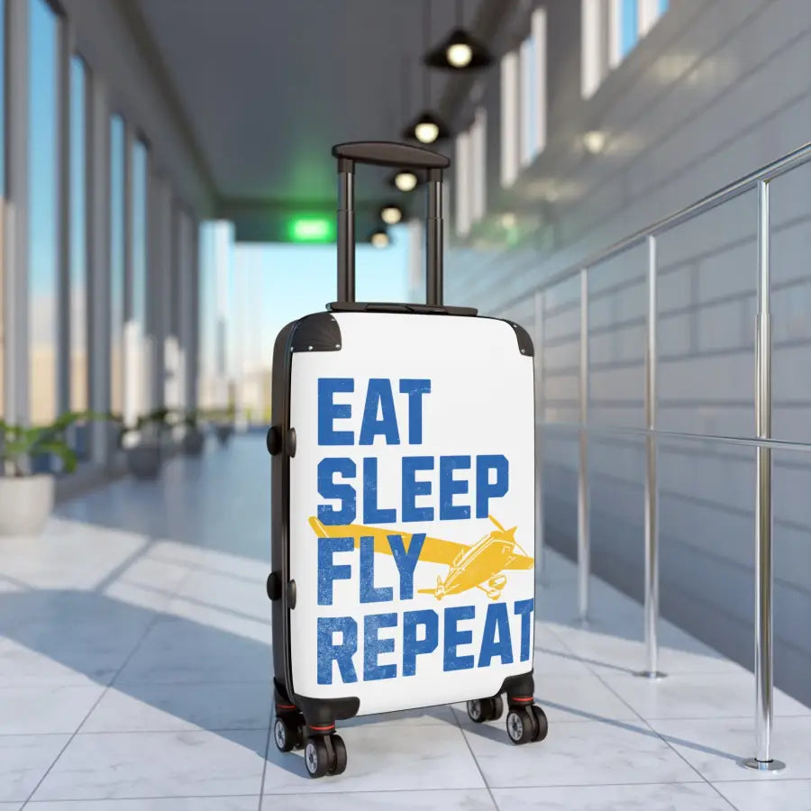 Travel Suitcase - ’Eat Sleep Fly Repeat’ - Perfect for Adventurers - Bags - Pilot gifts - WWII warbird t-shirt