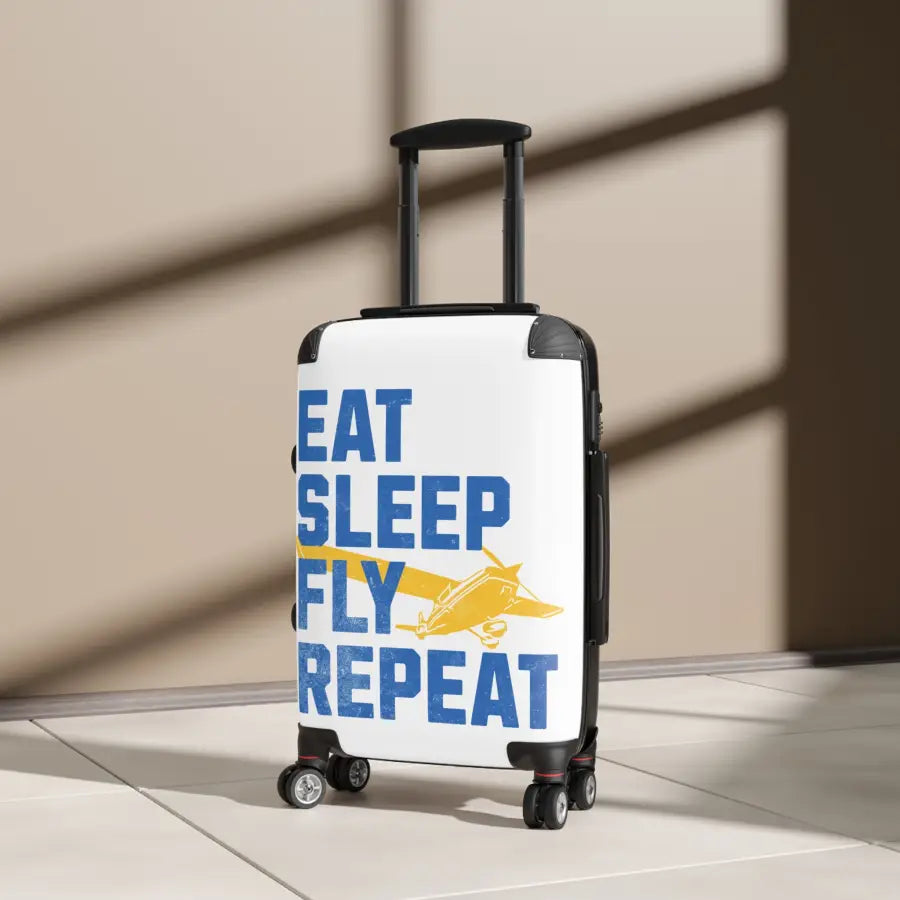 Travel Suitcase - ’Eat Sleep Fly Repeat’ - Perfect for Adventurers - Bags - Pilot gifts - WWII warbird t-shirt