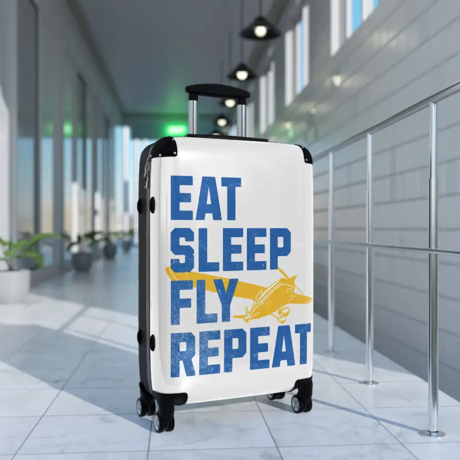 Travel Suitcase - ’Eat Sleep Fly Repeat’ - Perfect for Adventurers - Bags - Pilot gifts - WWII warbird t-shirt