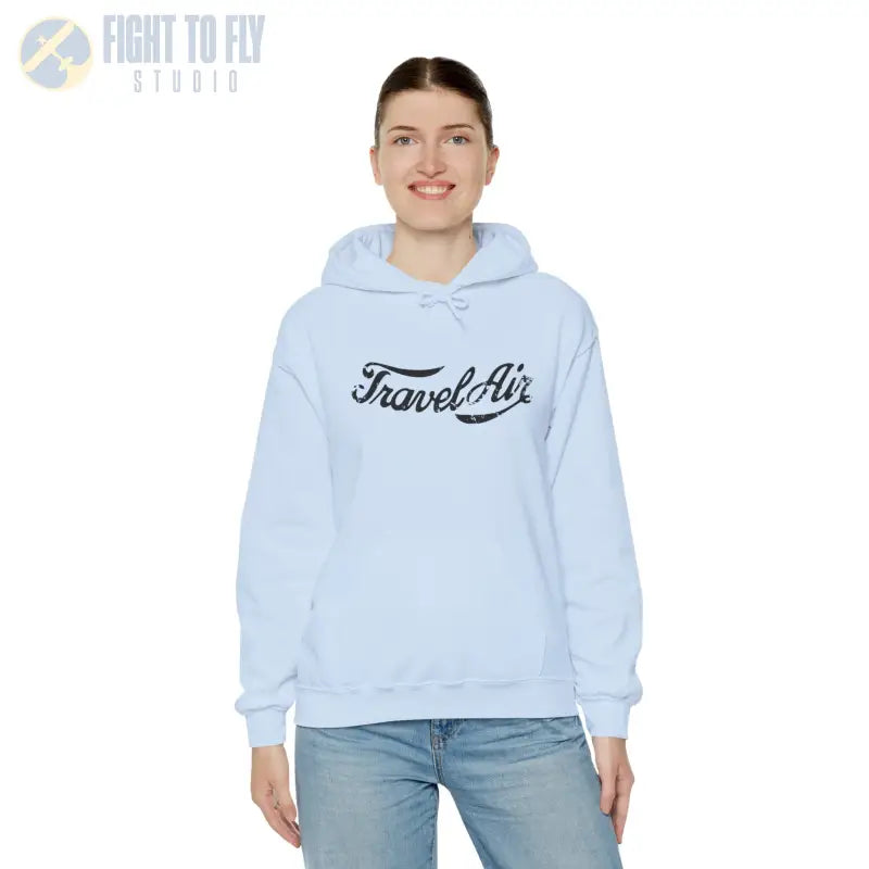 TravelAir Unisex Heavy Blend™ Hoodie - Cozy Adventure Apparel - Gifts for pilots - Aviation apparel