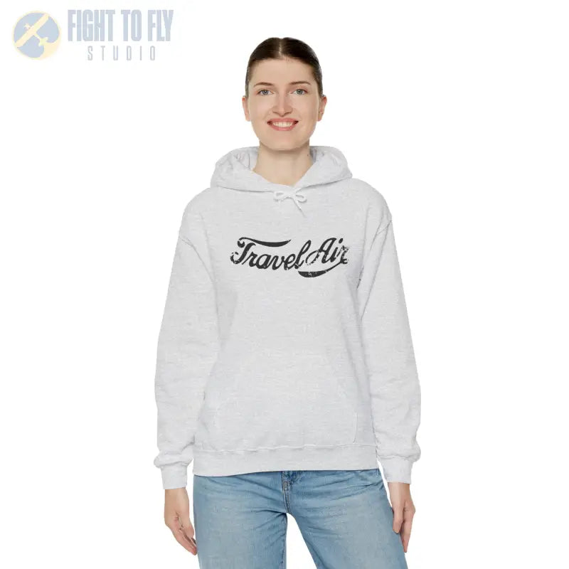 TravelAir Unisex Heavy Blend™ Hoodie - Cozy Adventure Apparel - Gifts for pilots - Aviation apparel