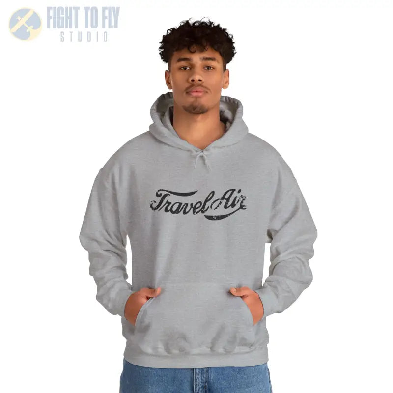 TravelAir Unisex Heavy Blend™ Hoodie - Cozy Adventure Apparel - Gifts for pilots - Aviation apparel